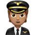 🧑🏽‍✈️ pilot: medium skin tone display on Apple